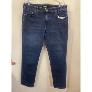 Express Mens Blue Jeans Size 34x32 Classic‎ Straight Casual Preppy Western